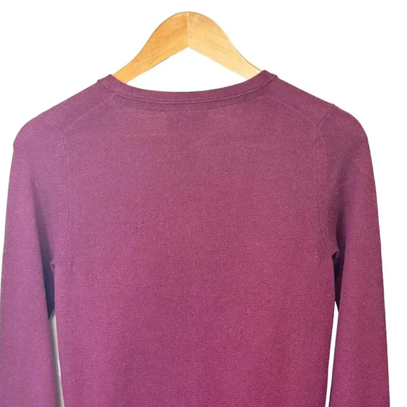 Burberry Brit 100% Cashmere Purple Wine Cardigan Sweater Women's XS - Picture 7 of 11